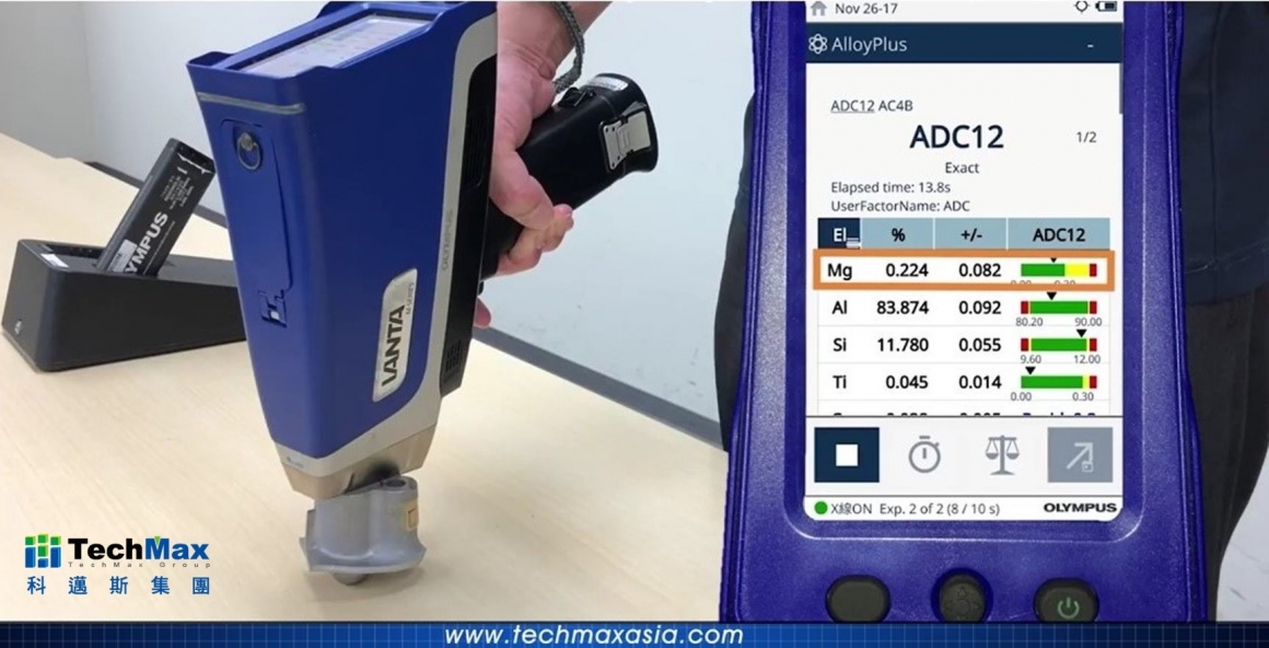 ADC12铝合金于XRF Vanta检验结果 ADC12铝合金于XRF Vanta检验结果